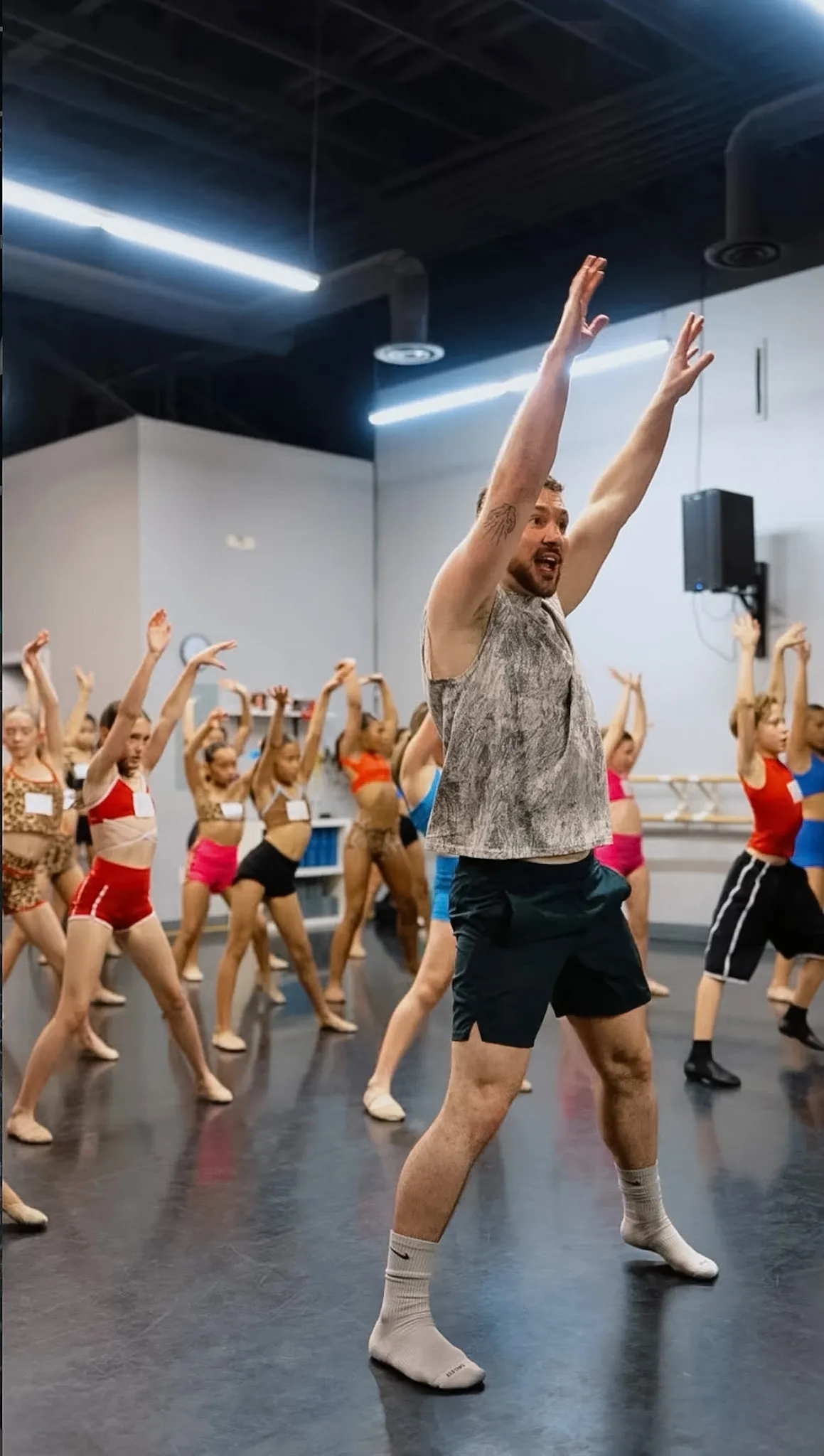 Choreographer leading Project dancers in masterclass